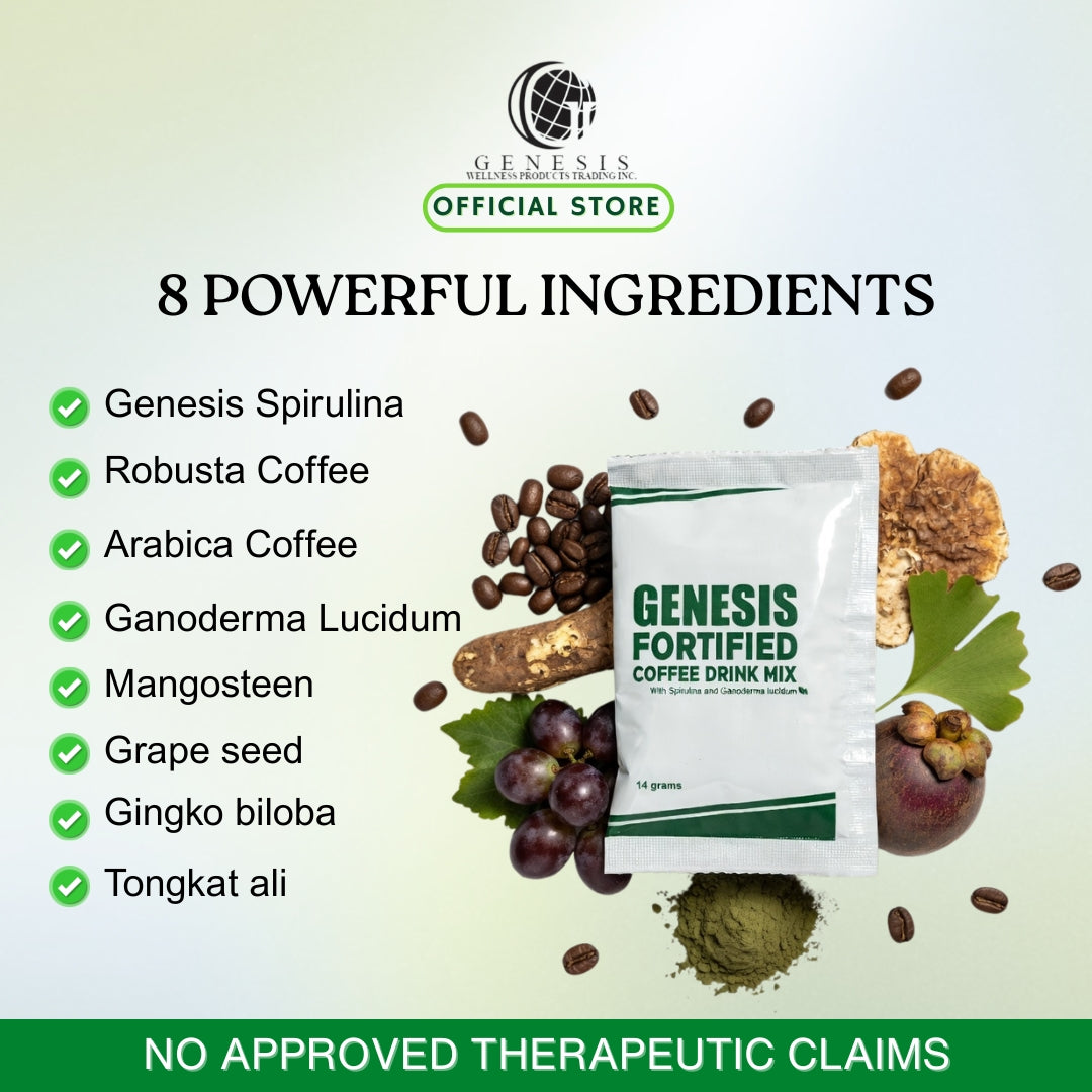 Genesis Fortified Coffee - 1 Box with 15 Sachets