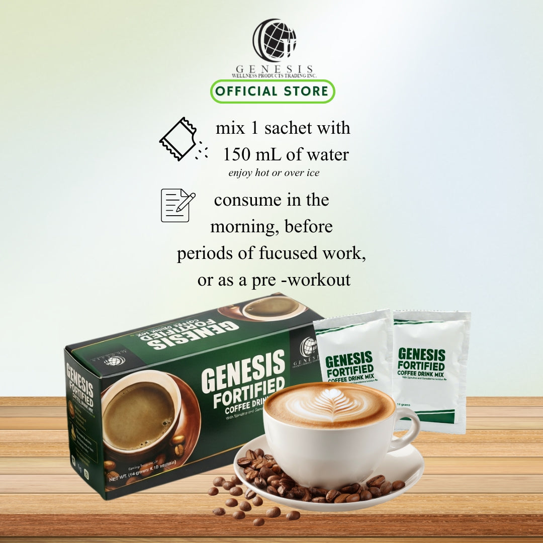 Genesis Fortified Coffee - 1 Box with 15 Sachets