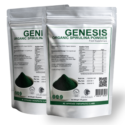 Genesis Organic Spirulina Powder 50g | 2 PACKS