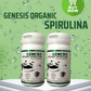 2 BOTTLES GENESIS ORGANIC SPIRULINA